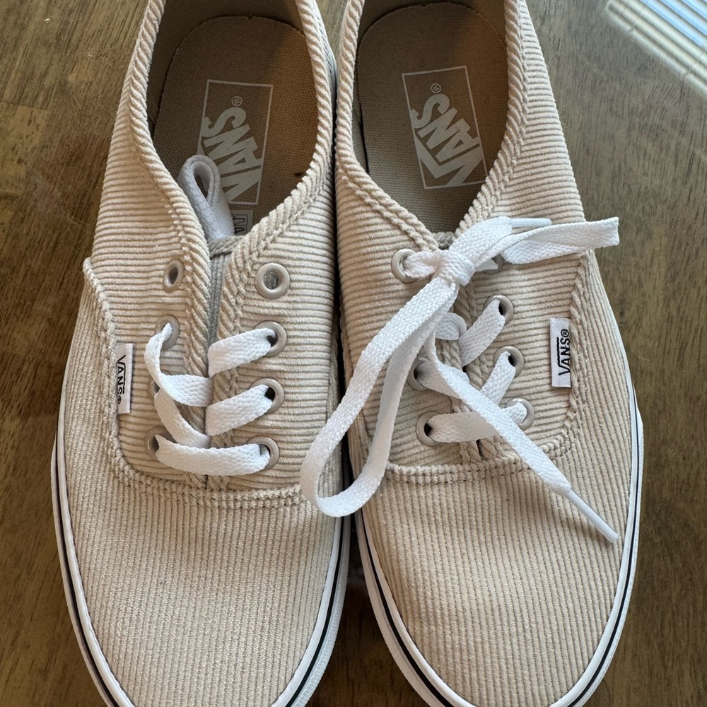 Vans Light Tan Corduroy Shoes